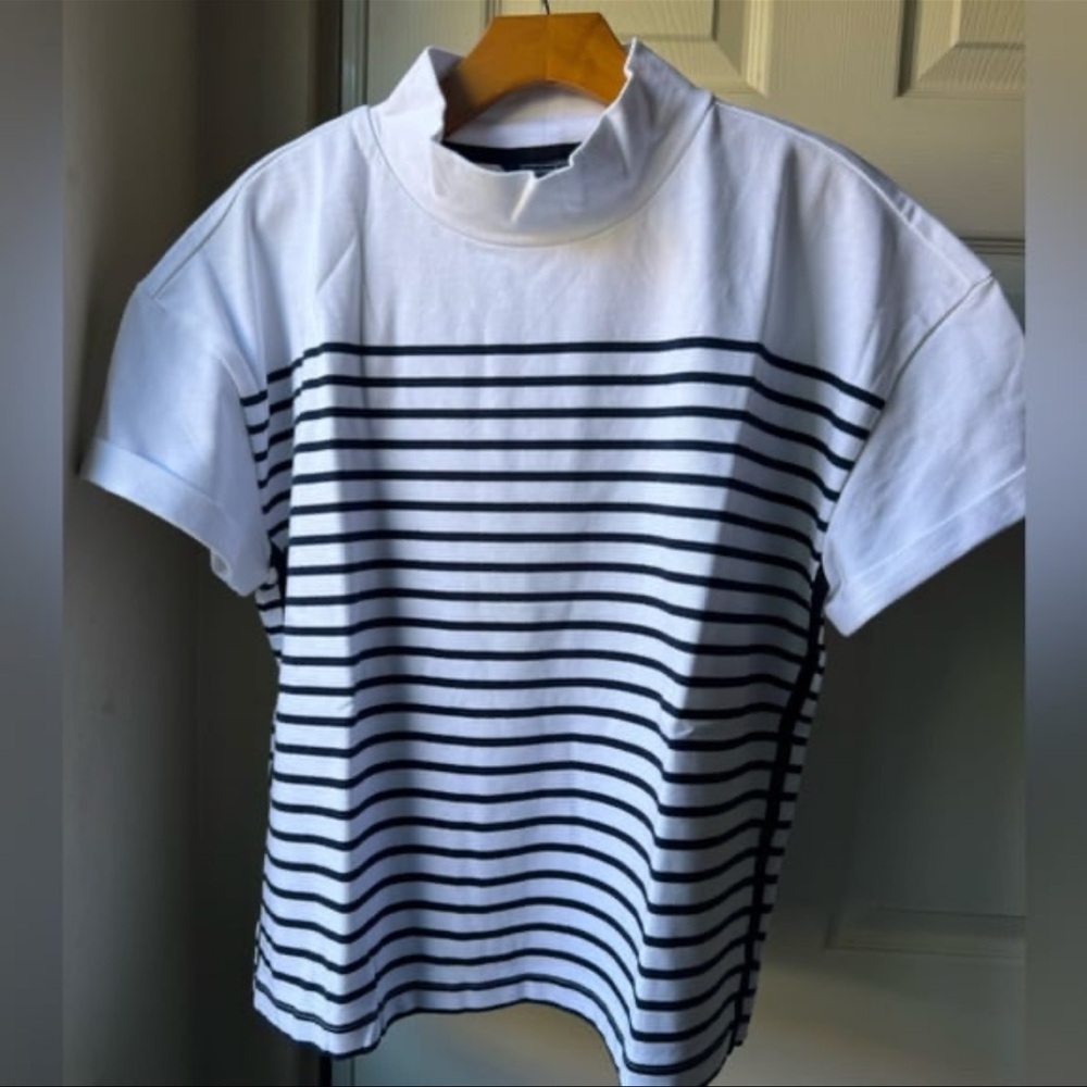 NWT vineyard vines Striped Jamestown Mockneck Tee